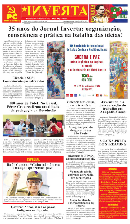 Edição impressa do Jornal Inverta